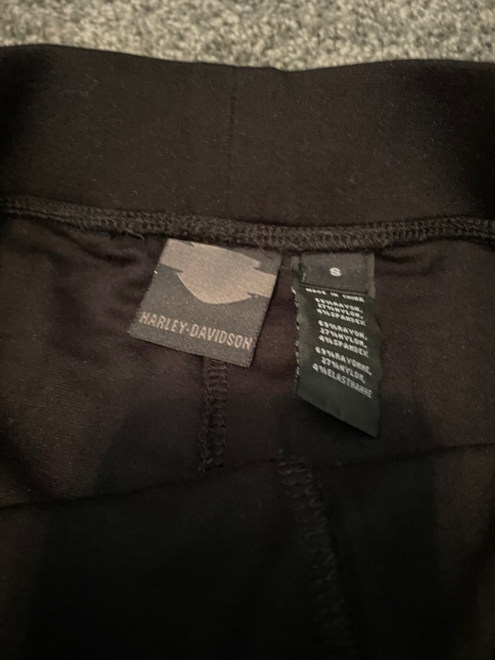 Harley-Davidson Black & Gray Floral-Print Jeggings - Picture 4 of 5
